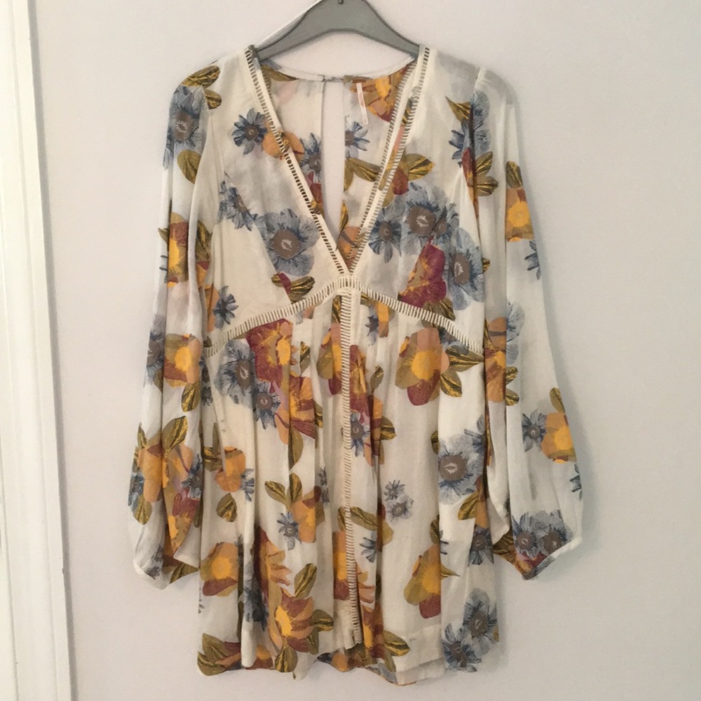 Free People Balloon Sleeve Mini Dress